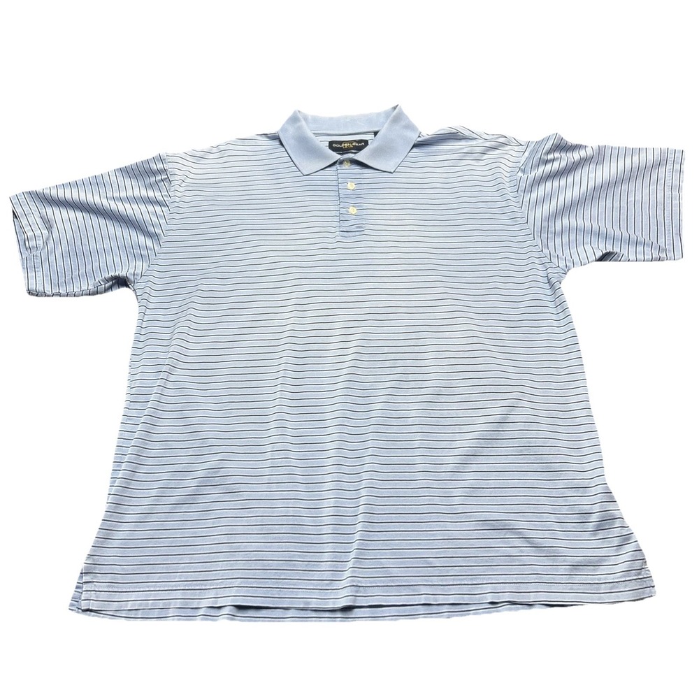 Jack Nicklaus Golden Bear Golf Polo Shirt XL Blue Mercerized Cotton Country Club